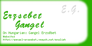 erzsebet gangel business card